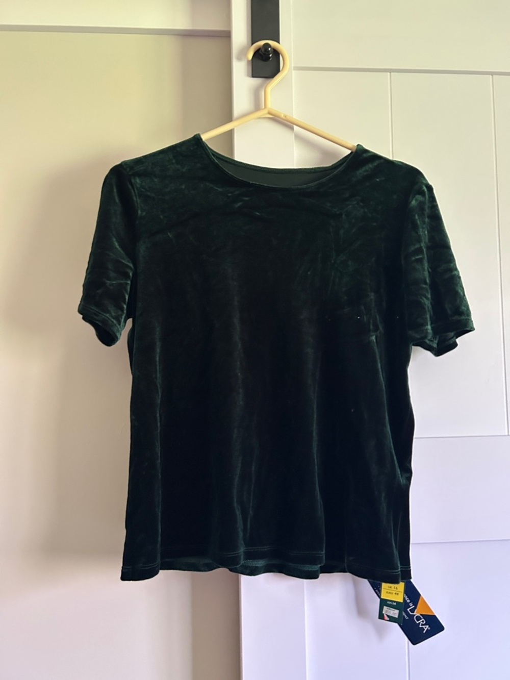 Classic Velvet Short Sleeve Tee - Dark Green